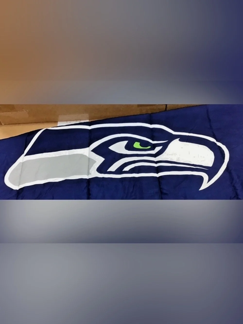 Northwest Seattle Seahawks Navy and Neon Green Comforter